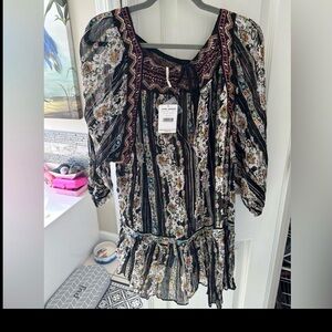 Free People Multicolor Long Sleeve Dress or Tunic New with Tags